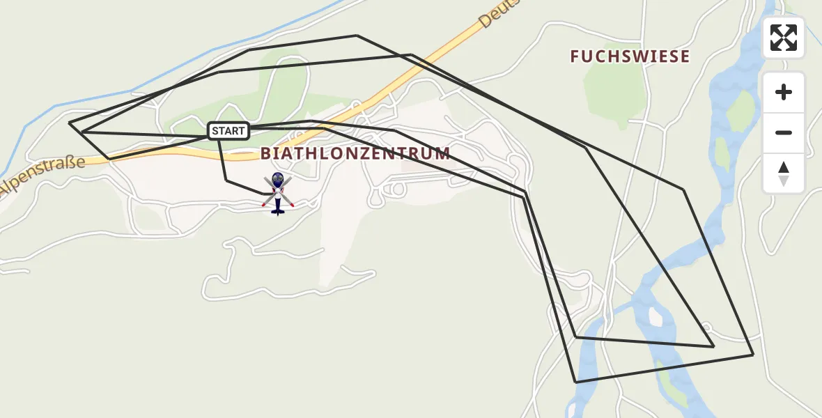 Flugroute Polizeihubschrauber Ruhpolding - Ruhpolding, 08 Mai 2026, 14:49