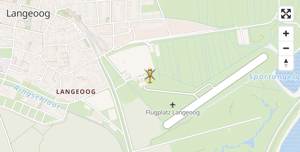 Flugroute Ambulanzhubschrauber Langeoog Flughafen - Langeoog Flughafen, 08 Mai 2026, 14:51