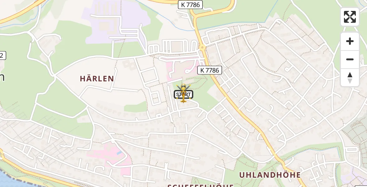 Flugroute Rettungshubschrauber Überlingen - Überlingen, 08 Mai 2026, 15:14
