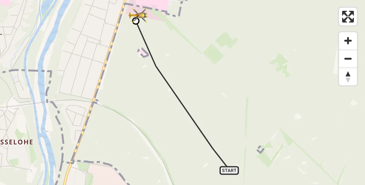 Flugroute Rettungshubschrauber Perlacher Forst - ADAC Air Rescue Center Hubschrauberlandeplatz (Christoph 1), 08 Mai 2026, 17:02