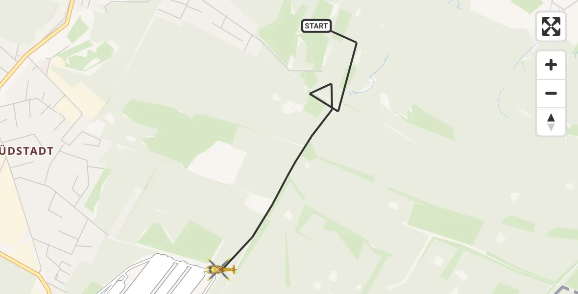 Flugroute Rettungshubschrauber Oerlinghausen - Oerlinghausen, 08 Mai 2026, 17:26