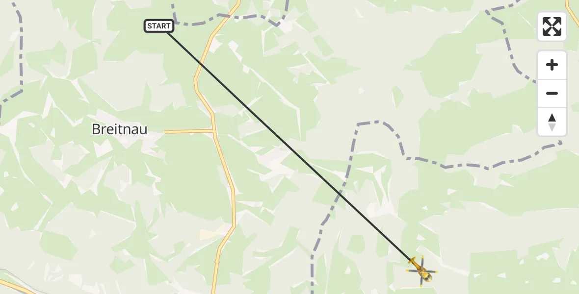 Flugroute Rettungshubschrauber Breitnau - Titisee-Neustadt, 08 Mai 2026, 17:47