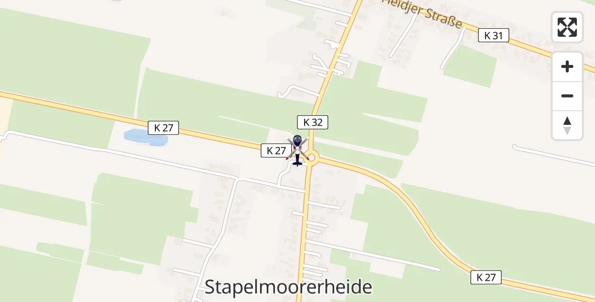 Flugroute Polizeihubschrauber Weener - Weener, 08 Mai 2026, 18:02