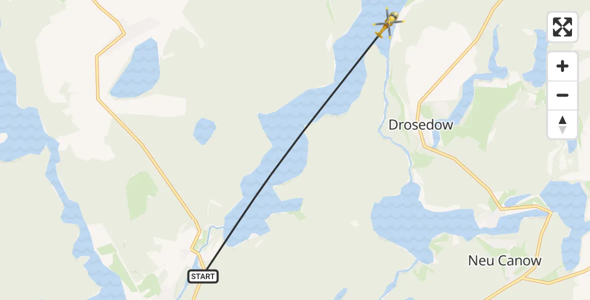 Flugroute Rettungshubschrauber Mirow - Mirow, 08 Mai 2026, 18:34