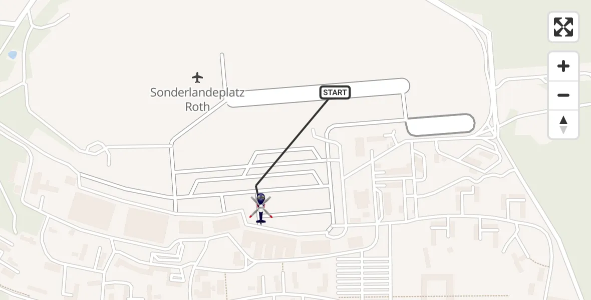 Flugroute Polizeihubschrauber Flugplatz Roth - Flugplatz Roth, 08 Mai 2026, 20:02