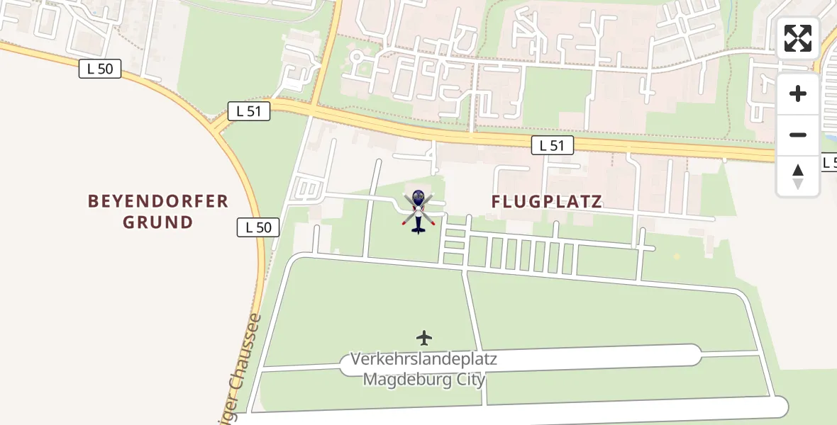 Flugroute Polizeihubschrauber Magdeburg City Flugplatz - Magdeburg City Flugplatz, 08 Mai 2026, 22:13