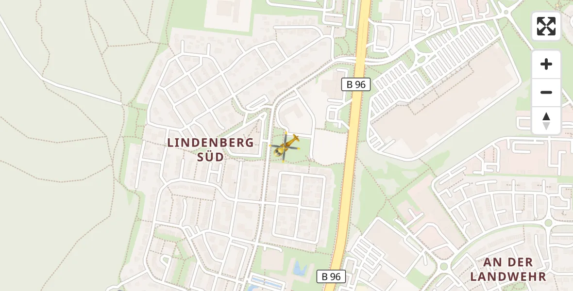 Flugroute Rettungshubschrauber Neubrandenburg - Neubrandenburg, 09 Mai 2026, 05:29