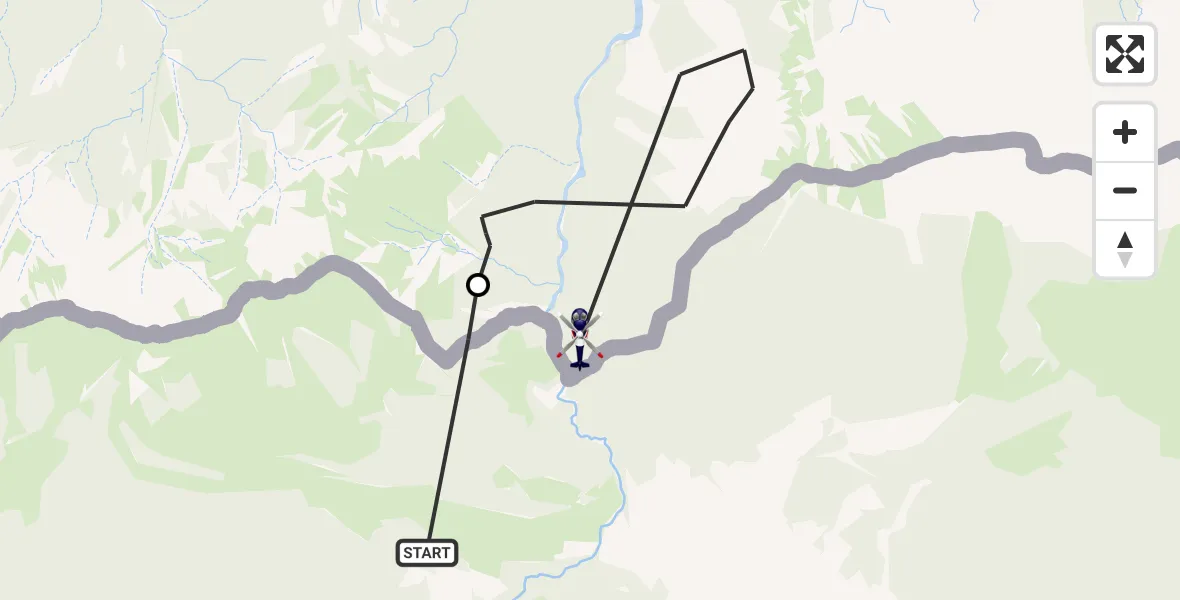 Flugroute Polizeihubschrauber Unken - Ruhpolding, 09 Mai 2026, 08:58