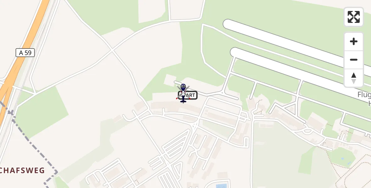 Flugroute Polizeihubschrauber Sankt Augustin - Sankt Augustin, 09 Mai 2026, 09:08