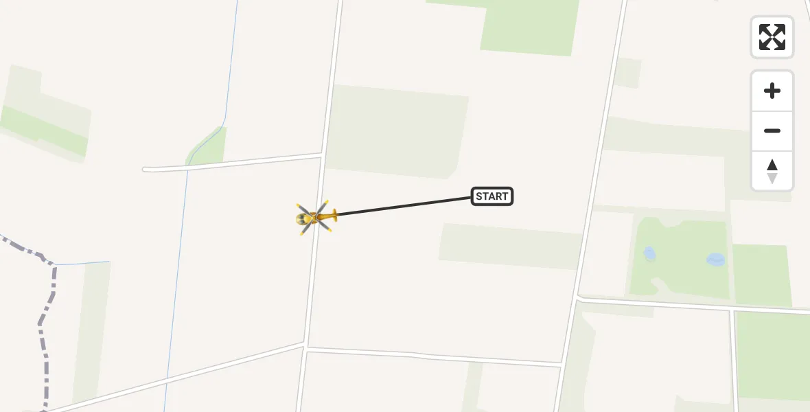 Flugroute Rettungshubschrauber Trebel - Trebel, 09 Mai 2026, 15:58