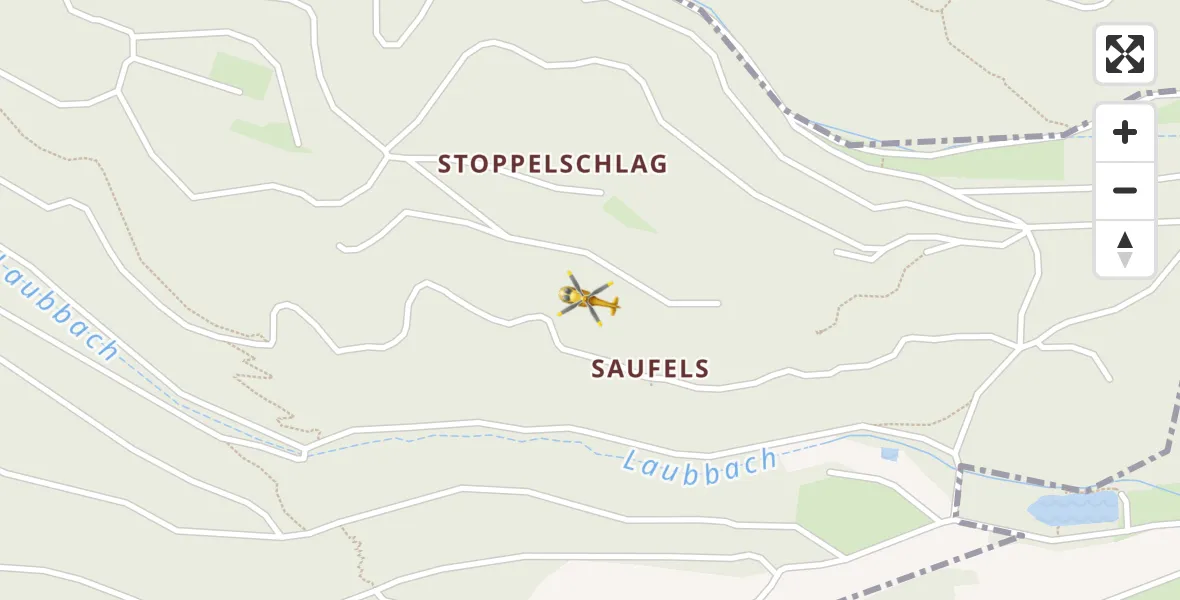 Flugroute Rettungshubschrauber Börrstadt - Börrstadt, 09 Mai 2026, 18:28