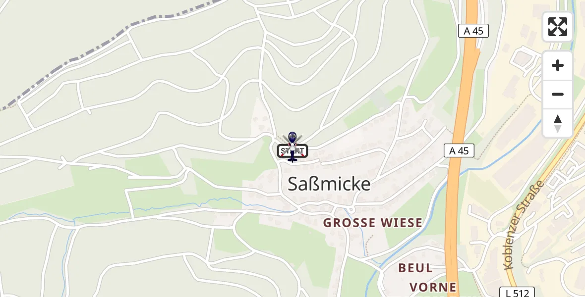 Flugroute Polizeihubschrauber Olpe - Olpe, 10 Mai 2026, 01:31