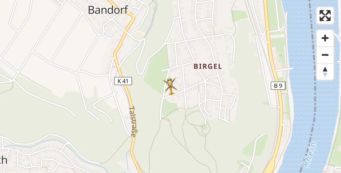 Flugroute Ambulanzhubschrauber Remagen - Remagen, 10 Mai 2026, 07:42