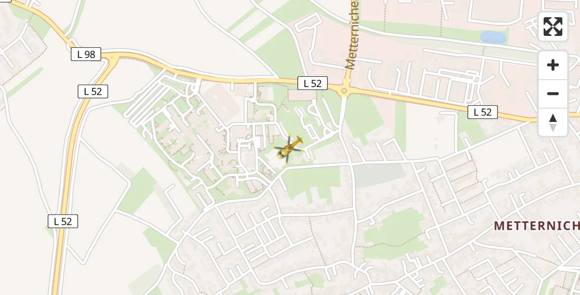 Flugroute Rettungshubschrauber Koblenz - Koblenz, 10 Mai 2026, 10:13