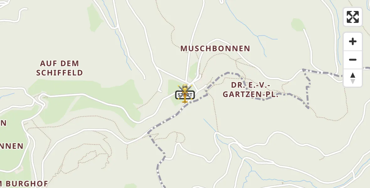 Flugroute Ambulanzhubschrauber Königswinter - Königswinter, 10 Mai 2026, 15:45