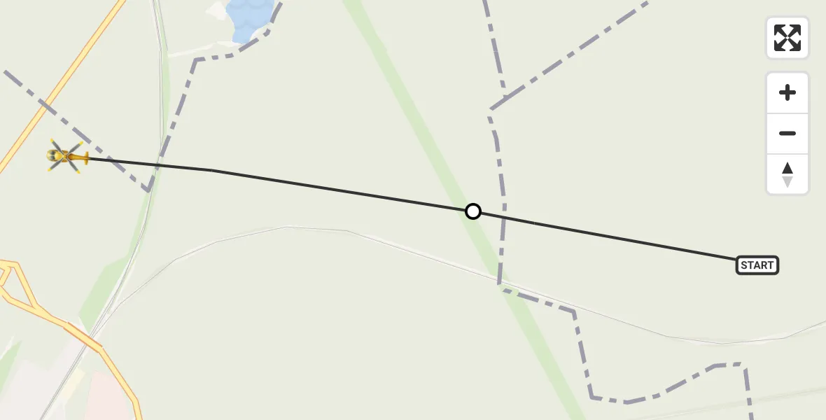Flugroute Rettungshubschrauber Carpin - Neustrelitz, 10 Mai 2026, 15:49