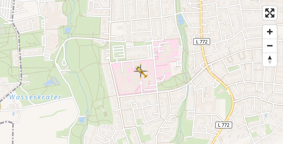 Flugroute Ambulanzhubschrauber Bad Oeynhausen - Bad Oeynhausen, 10 Mai 2026, 22:22