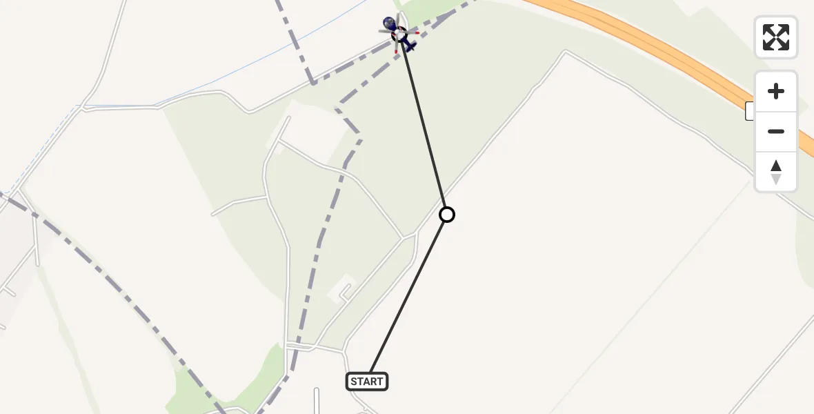 Flugroute Polizeihubschrauber Ahrensfelde Hubschrauberlandeplatz - Bernau bei Berlin, 11 Mai 2026, 00:25