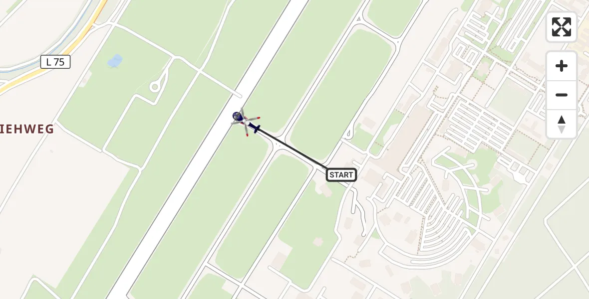 Flugroute Polizeihubschrauber Karlsruhe Baden-Baden Flughafen - Karlsruhe Baden-Baden Flughafen, 11 Mai 2026, 02:39