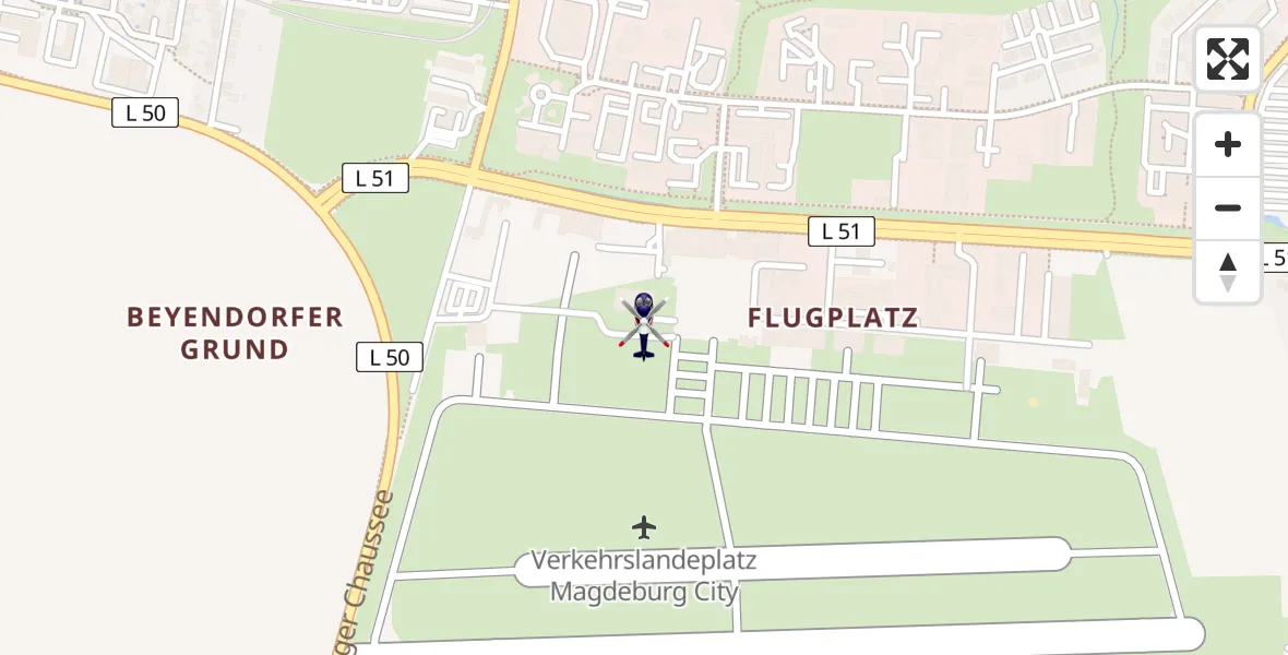 Flugroute Polizeihubschrauber Magdeburg City Flugplatz - Magdeburg City Flugplatz, 11 Mai 2026, 06:23