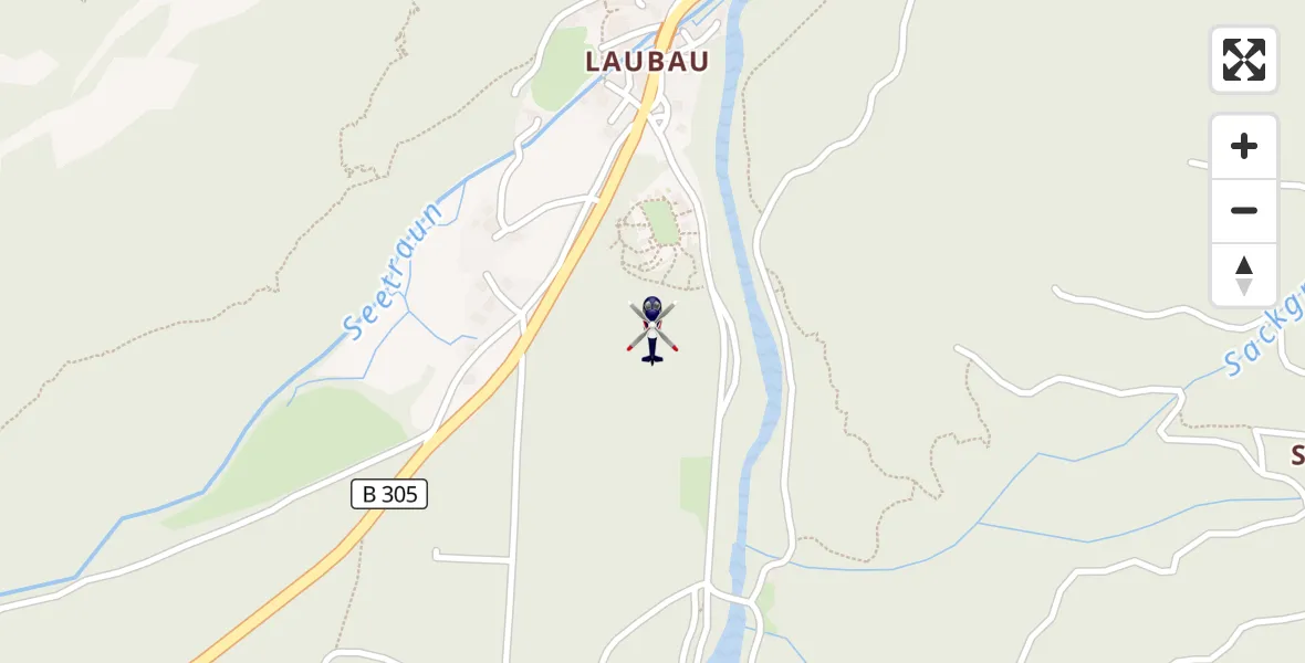 Flugroute Polizeihubschrauber Ruhpolding - Ruhpolding, 11 Mai 2026, 07:35
