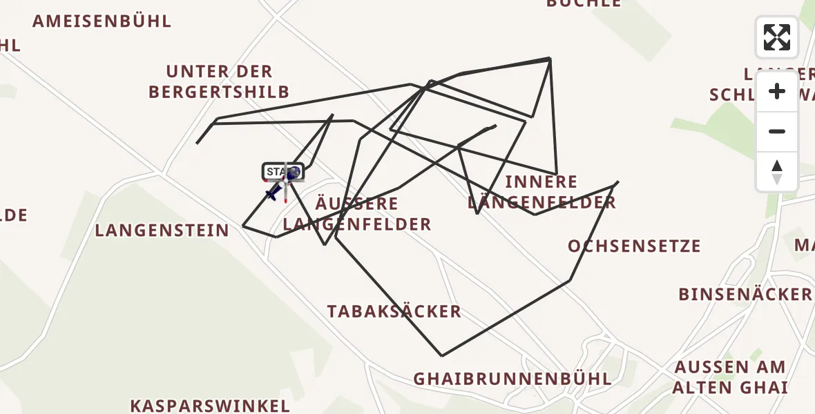Flugroute Polizeihubschrauber Stetten am kalten Markt - Stetten am kalten Markt, 11 Mai 2026, 08:52