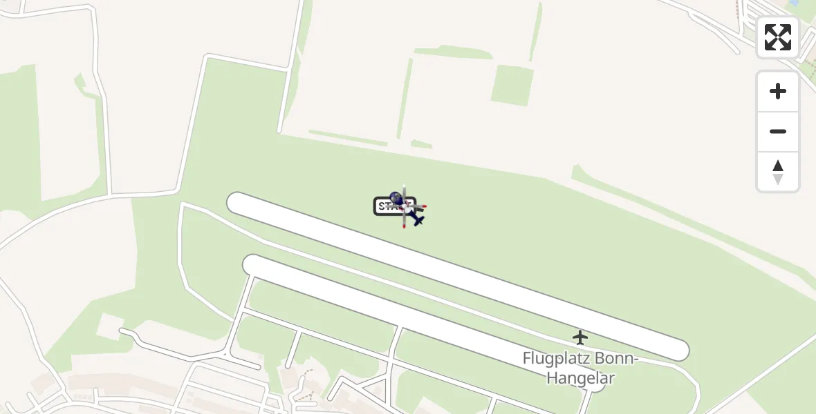 Flugroute Polizeihubschrauber Bonn-Hangelar Flugplatz - Bonn-Hangelar Flugplatz, 11 Mai 2026, 09:10