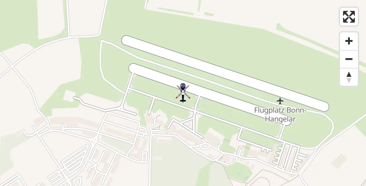Flugroute Polizeihubschrauber Bonn-Hangelar Flugplatz - Bonn-Hangelar Flugplatz, 11 Mai 2026, 09:34