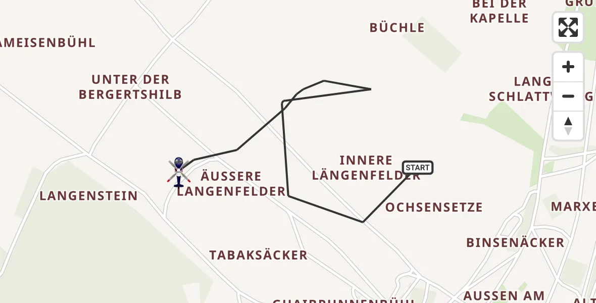 Flugroute Polizeihubschrauber Stetten am kalten Markt - Stetten am kalten Markt, 11 Mai 2026, 11:27