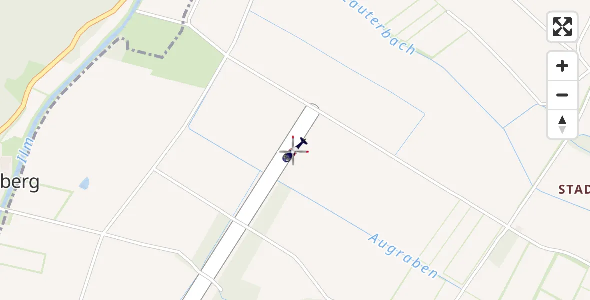 Flugroute Polizeihubschrauber Hallertau Flugplatz - Hallertau Flugplatz, 11 Mai 2026, 11:48