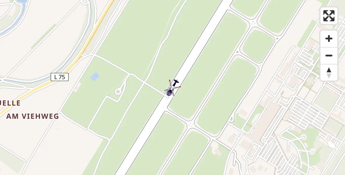 Flugroute Polizeihubschrauber Karlsruhe Baden-Baden Flughafen - Karlsruhe Baden-Baden Flughafen, 11 Mai 2026, 11:51