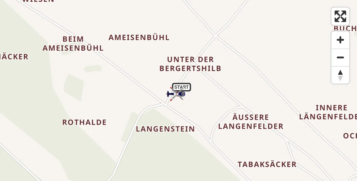 Flugroute Polizeihubschrauber Stetten am kalten Markt - Stetten am kalten Markt, 11 Mai 2026, 12:08