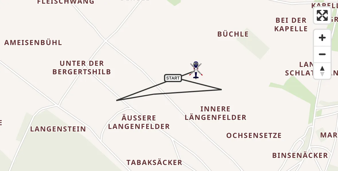 Flugroute Polizeihubschrauber Stetten am kalten Markt - Stetten am kalten Markt, 11 Mai 2026, 13:17