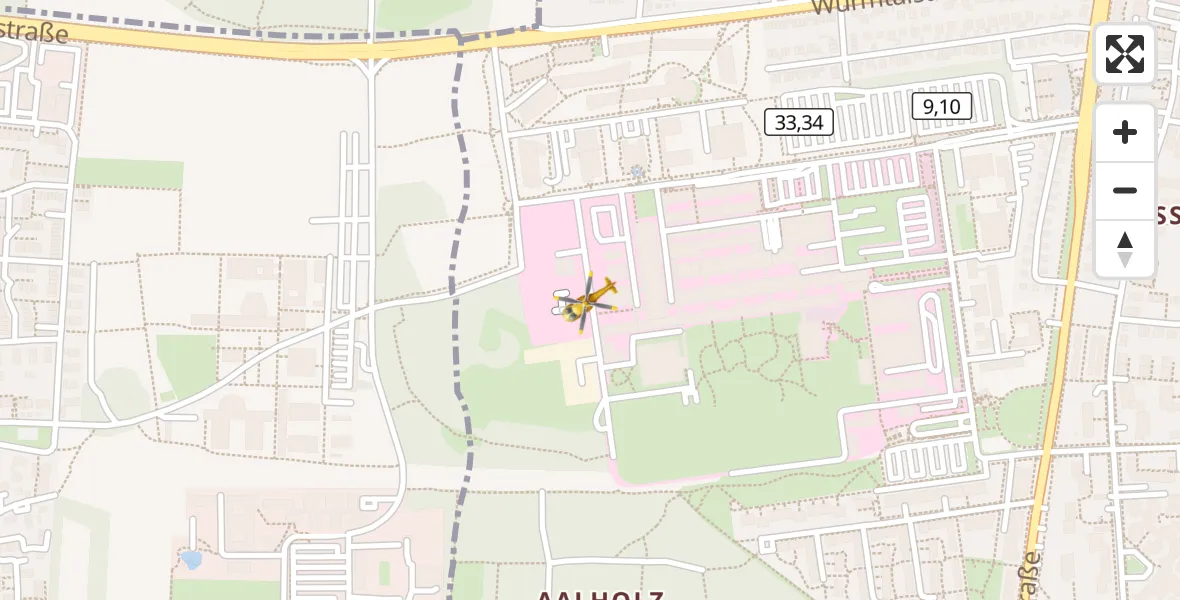 Flugroute Rettungshubschrauber DRF Air Rescue München Hubschrauberlandeplatz - DRF Air Rescue München Hubschrauberlandeplatz, 11 Mai 2026, 14:05