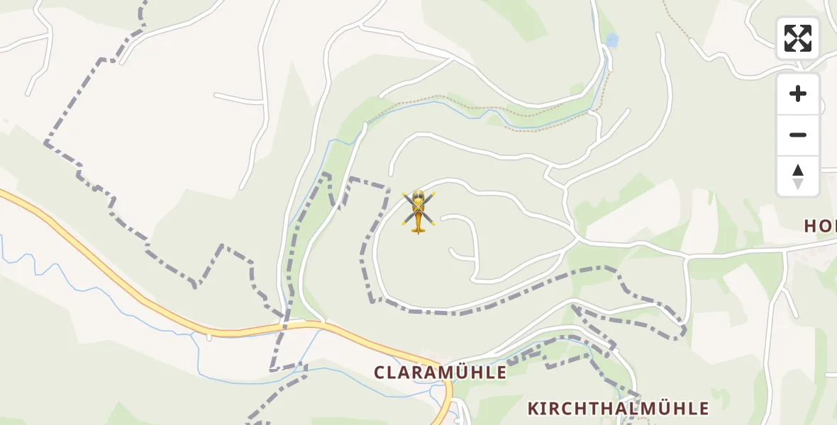 Flugroute Rettungshubschrauber Pommelsbrunn - Pommelsbrunn, 11 Mai 2026, 14:49