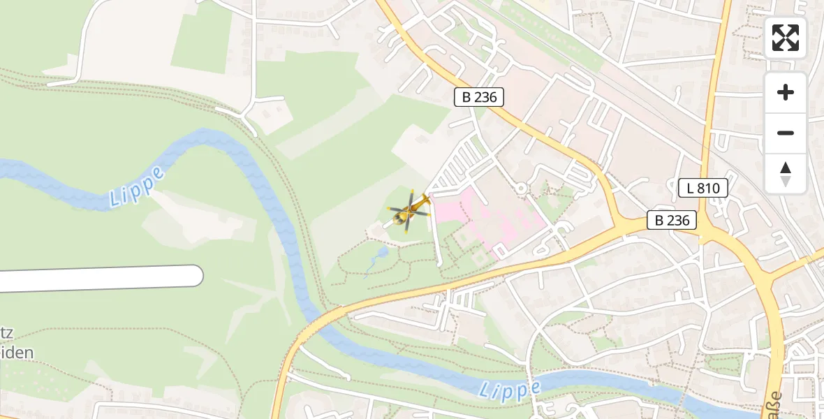 Flugroute Rettungshubschrauber Sankt Marien Hospital - Sankt Marien Hospital, 11 Mai 2026, 17:23