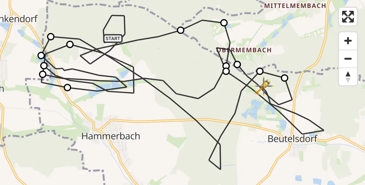 Flugroute Ambulanzhubschrauber Herzogenaurach - Herzogenaurach, 11 Mai 2026, 23:04