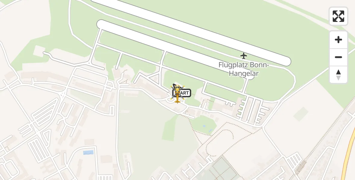 Flugroute Rettungshubschrauber Bonn-Hangelar Flugplatz - Bonn-Hangelar Flugplatz, 12 Mai 2026, 07:11
