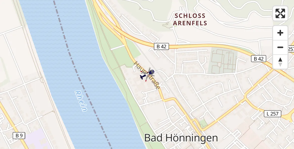 Flugroute Polizeihubschrauber Bad Hönningen - Bad Hönningen, 12 Mai 2026, 08:20