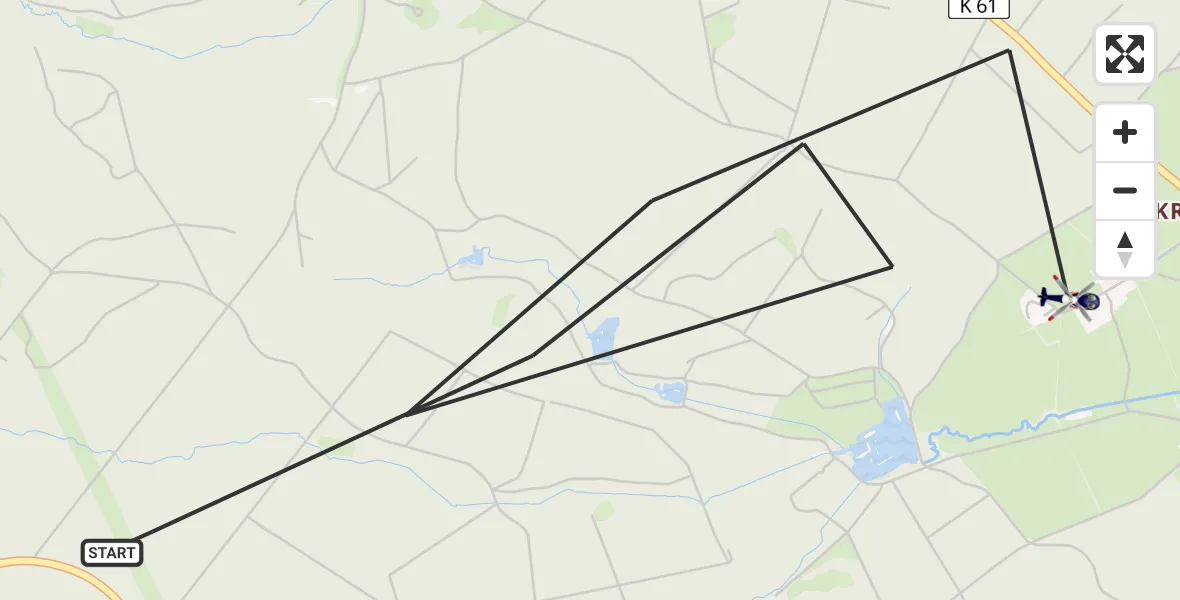 Flugroute Polizeihubschrauber Dahlem - Dahlem, 12 Mai 2026, 08:29