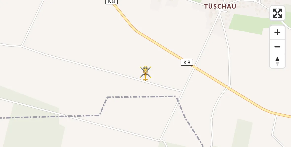 Flugroute Rettungshubschrauber Küsten - Küsten, 12 Mai 2026, 09:01