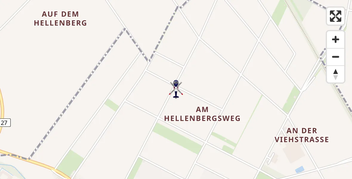 Flugroute Polizeihubschrauber Rommerskirchen - Rommerskirchen, 12 Mai 2026, 09:14