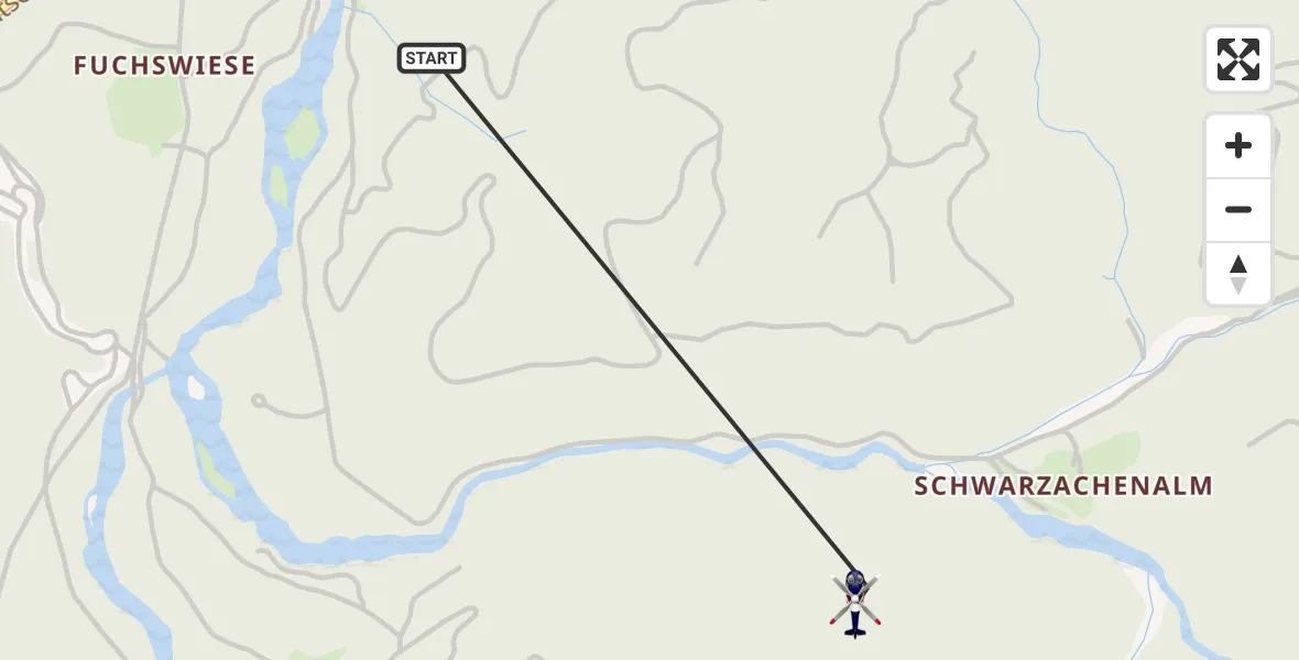 Flugroute Polizeihubschrauber Ruhpolding - Ruhpolding, 12 Mai 2026, 09:28