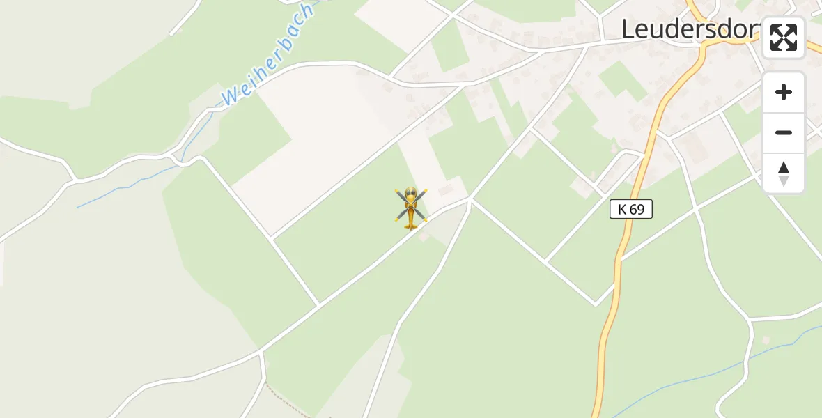 Flugroute Ambulanzhubschrauber Üxheim - Üxheim, 12 Mai 2026, 10:36
