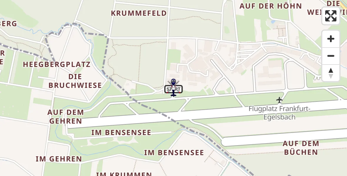 Flugroute Polizeihubschrauber Flughafen Frankfurt-Egelsbach - Flughafen Frankfurt-Egelsbach, 12 Mai 2026, 14:40