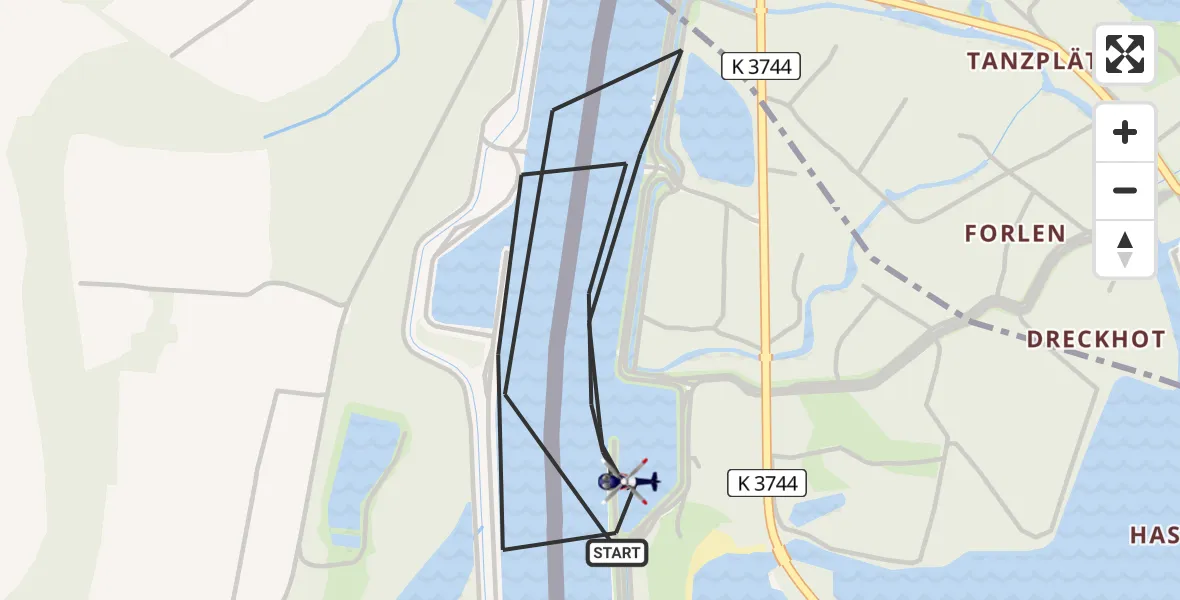 Flugroute Polizeihubschrauber Lichtenau - Lichtenau, 13 Mai 2026, 10:34