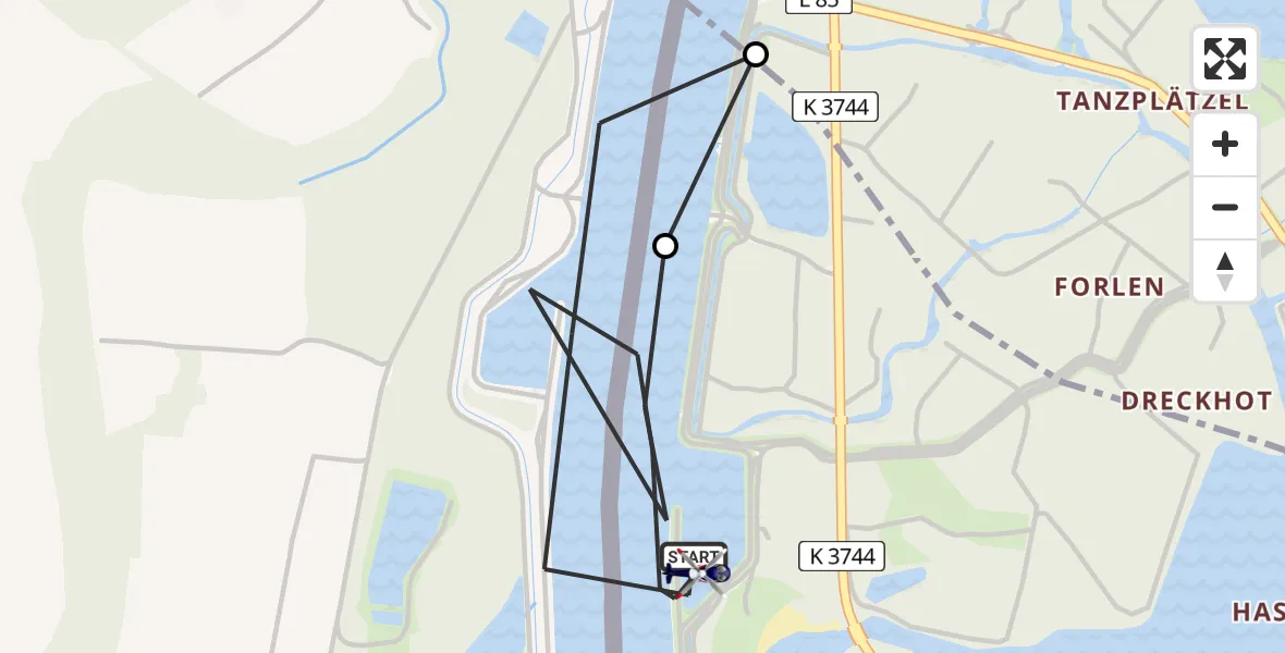Flugroute Polizeihubschrauber Lichtenau - Lichtenau, 13 Mai 2026, 10:40