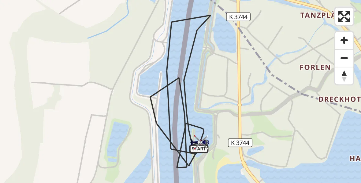 Flugroute Polizeihubschrauber Lichtenau - Lichtenau, 13 Mai 2026, 10:47