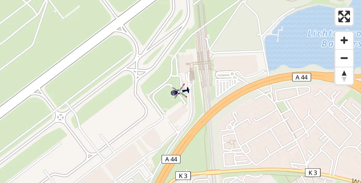 Flugroute Polizeihubschrauber Düsseldorf Flughafen - Düsseldorf Flughafen, 13 Mai 2026, 10:46