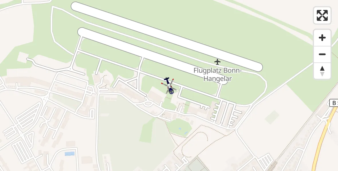 Flugroute Polizeihubschrauber Bonn-Hangelar Flugplatz - Bonn-Hangelar Flugplatz, 13 Mai 2026, 11:42